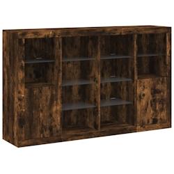 Helloshop26 - Buffet bahut commode armoire meuble de rangement organisateur cuisine salle de séjour salon avec lumières LED 3 pcs 02_0037209 - 30002_0