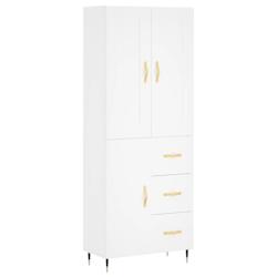 Helloshop26 - Buffet bahut commode armoire meuble de rangement organisateur cuisine salle de séjour salon haut 69,5 x 34 x 180 cm 02_0032701 - 300021_0
