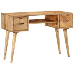 Helloshop26 - Bureau table poste de travail meuble d'ordinateur informatique étude avec tiroirs 110 x 47 x 76 cm bois de manguier 02_0023462 - 300021_0