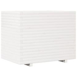 Helloshop26 - Jardinière bac lit surélevé plantes fleurs terrasse jardin 90 x 60 x 72,5 cm bois de pin massif blanc 02_0038041 - 3000217655571_0