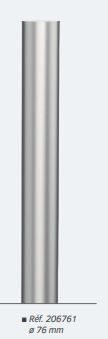 Potelet contemporain en inox brossé - Hauteur 900mm ou 800mm - Fixation par scellement direct_0