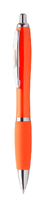 Stylo à bille en plastique - couleur orange - encre bleue - poids 11 gr_0