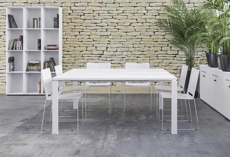 Table de réunion blanche - carree-140-x-143-cm_0