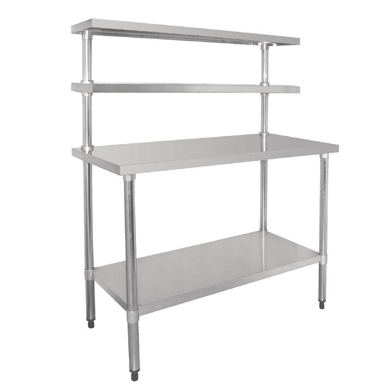 Table inox avec 2 étagères supérieures 1800mm - CC360_0