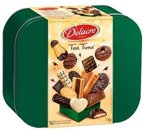 TEA TIME BOÎTE MÉTALLIQUE 1 KG DELACRE