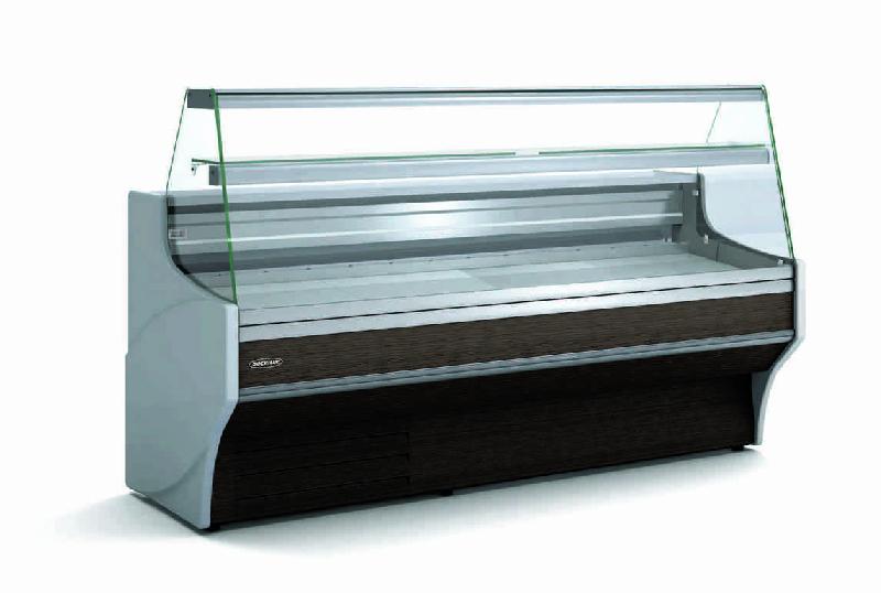 Vitrine horizontale statique froid positif -1/+5 °c avec vitre droite et réserve - 1055x800x1235 mm - VE-8-10-R_0