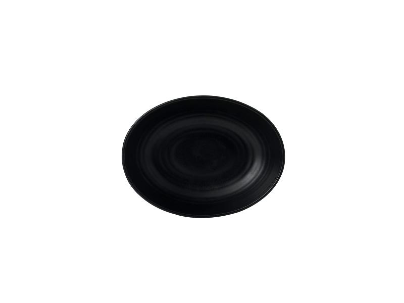ASSIETTE CREUSE OVALE NOIR PORCELAINE 21,6X16,4 CM EVO DUDSON
