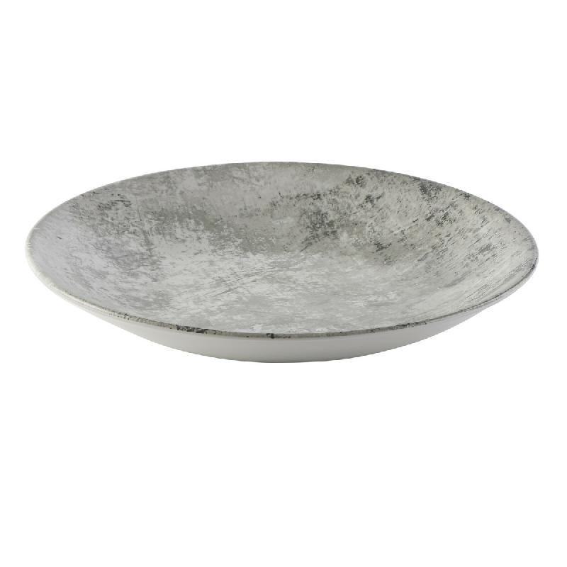 ASSIETTE COUPE CREUSE ROND GRIS PORCELAINE Ø 25,5 CM URBAN DUDSON
