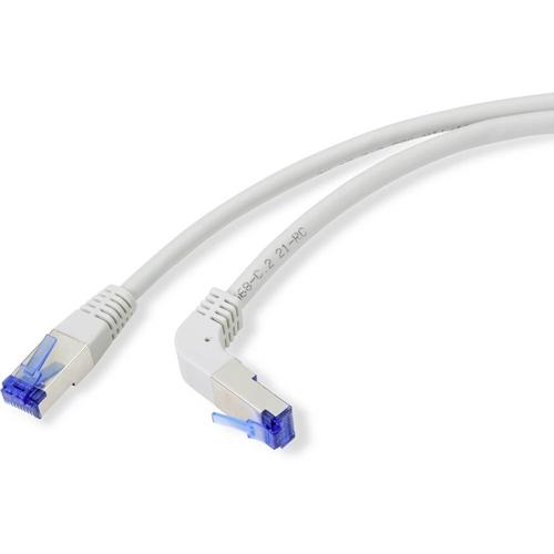 Renkforce RJ45 - Câble de raccordement Cat 6A S/FTP 0,50 m - Contacts plaqués or - Gris_0