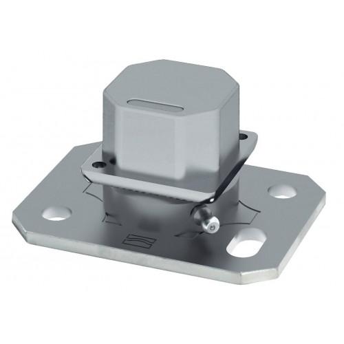 2 GONDS BAS DE SOL AVEC GRAISSEUR 87 P AVEC INSERT POUR TUBE CARRÉ 50 MM COMUNELLO