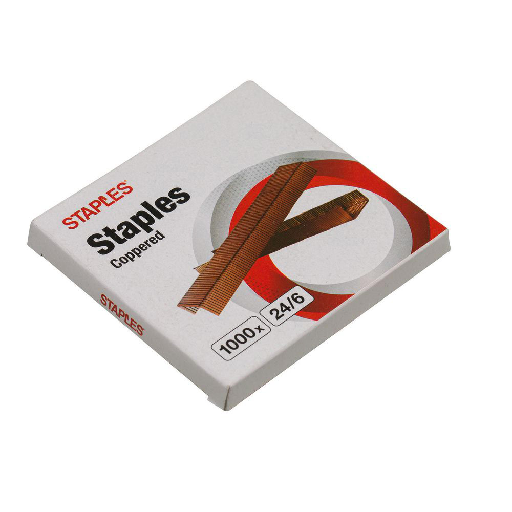 AGRAFES  24/6 CUIVREES - BOÎTE DE 1000