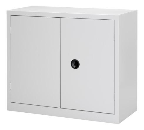 ARMOIRE D'ATELIER MONOBLOC H 100 X L 120 X P 53 CM CORPS GRIS - PORTES GRISES