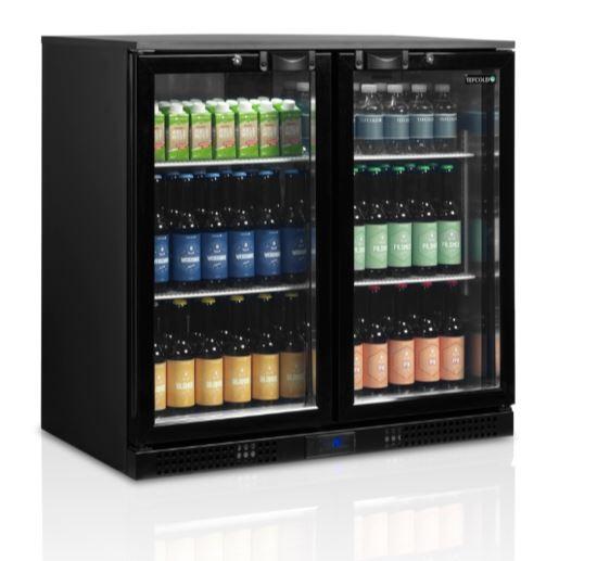 Arrière de Bar portes battantes - Dimensions extérieures L900 x P520 x H870 mm - Classe énergétique UE A - Refroidissement ventilé_0