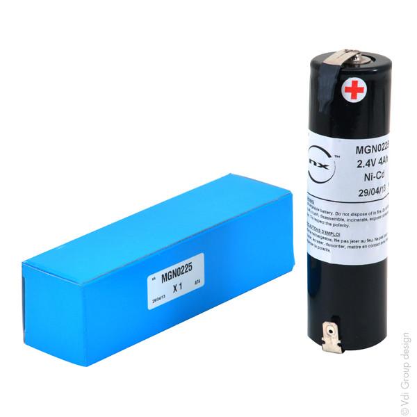 2 x NiCd 2.4 V 2 cellules Lumière D'urgence Batterie Side by Side 4.0Ah 2.4 V 