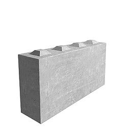 Bloc béton empilable - Tessier TGDR - Hauteur 80 cm - Largeur 40 cm - Avec ou sans ergots - Différentes longueurs disponibles_0