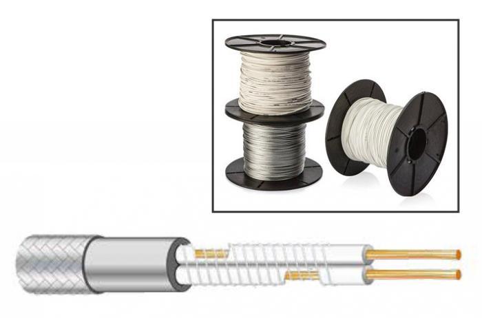 Cable chauffant silicone tressage metal 20w_0
