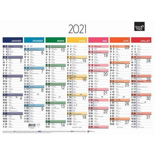 CALENDRIER BANQUE ARC-EN-CIEL - 27 X 21 CM - QUO VADIS