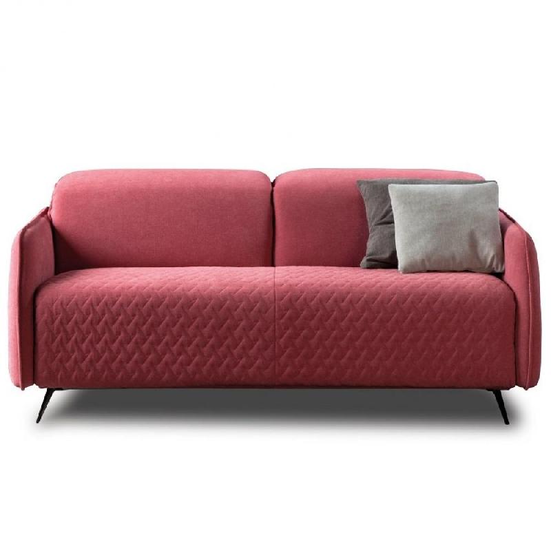 CANAPÉ CONVERTIBLE PHEBUS 140*195 TISSU MARACAIBO VIEUX ROSE PIQUÉ_0