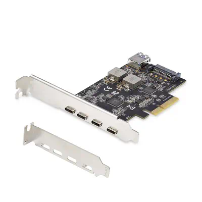 Carte PCIe USB à  5 Ports, USB 3.2 10Gbps, Carte PCI Express avec 4x USB-C et 1x USB-A interne, Carte_0