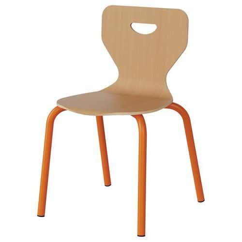 CHAISE MALIBU 4P - T4 - COQUE HÊTRE / ALU ORANG 1028 - MANUTAN EXPERT