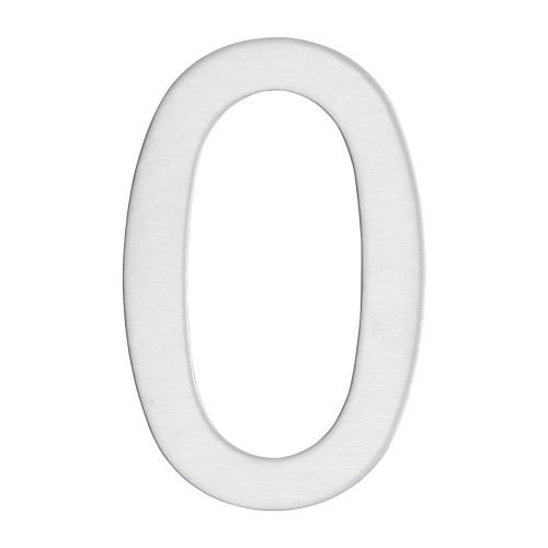 CHIFFRE EN INOX À COLLER - INOX 304 - 76 MM - NUMÉRO 0 FTH THIRARD