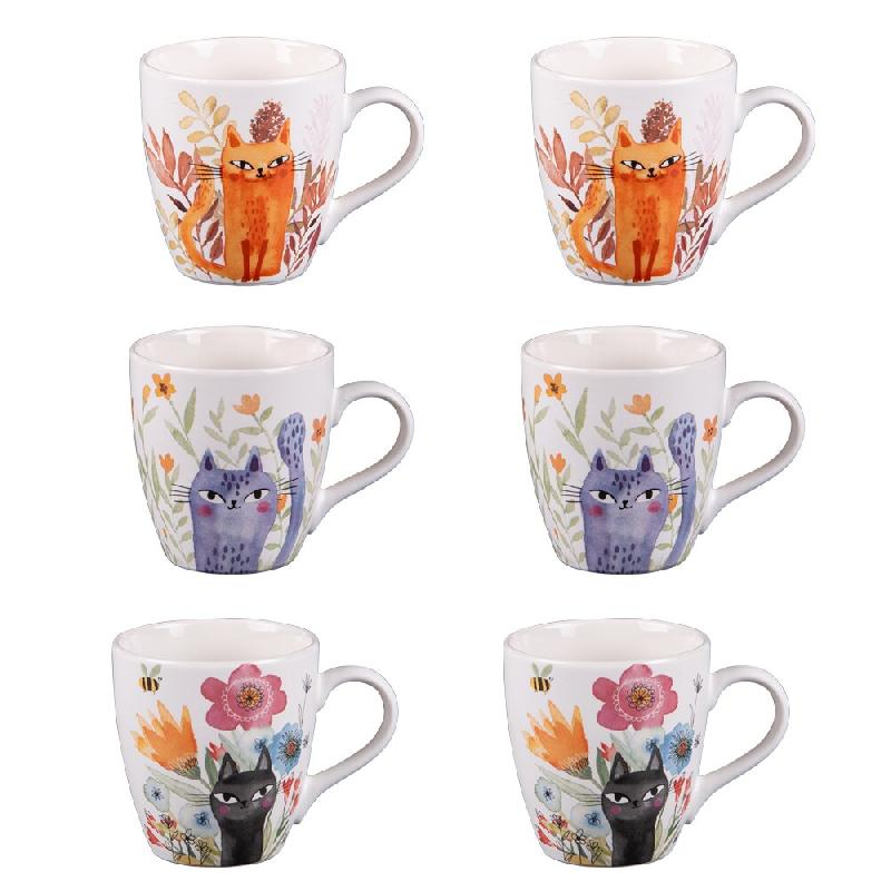 Coffret 6 tasses Savannah 23 cl -  Blanc Rond Porcelaine Table Passion 11.00x8.00 cm - blanc porcelaine 3106232312946_0