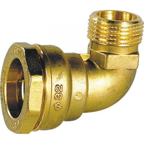 COUDE LAITON MÂLE À SERRAGE EXTÉRIEUR Ø 32 MÂLE Ø 26/34 DECA