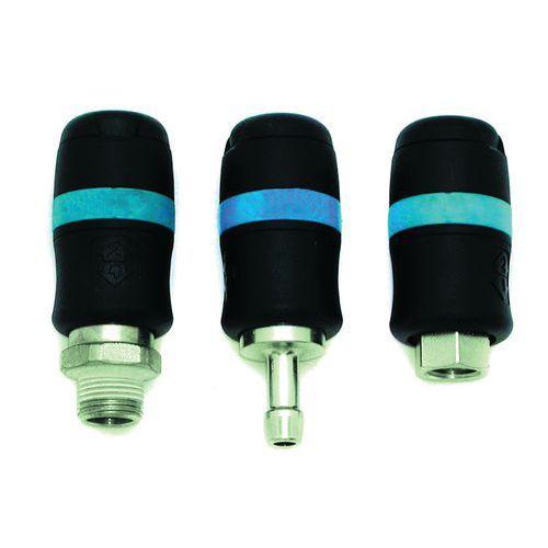 COUPLEUR RAPIDE SECURITE CANNELE 8/9 MM _ 19087S - SAM