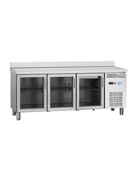 Desserte réfrigérée en acier inox - 600 mm - Référence: DSX 600 2P GL PV_0