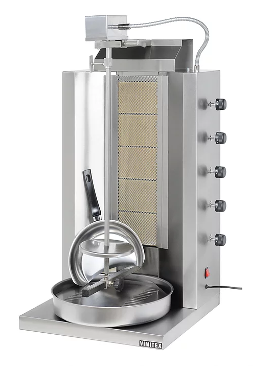 Doner Kebab Grill gaz infrarouges 5 brûleurs 60 kg VIMITEX 905_0