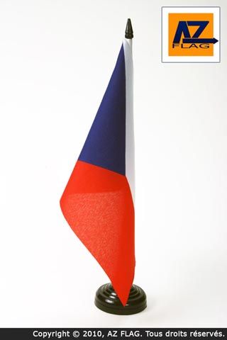 DRAPEAU DE TABLE REPUBLIQUE TCHEQUE -21X14CM