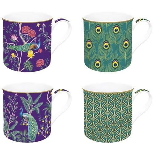 EASY LIFE Coffret 4 mugs 30 cl - Imperial Peacock - 035-1238148_0