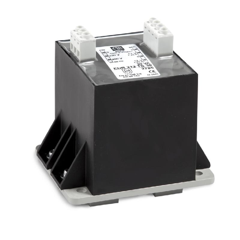 Transformateur monophasé de sécurité EDR 212TS30 - IP20 - 30VA - Upri 0-230-400V - Usec 2x 0-12V_0