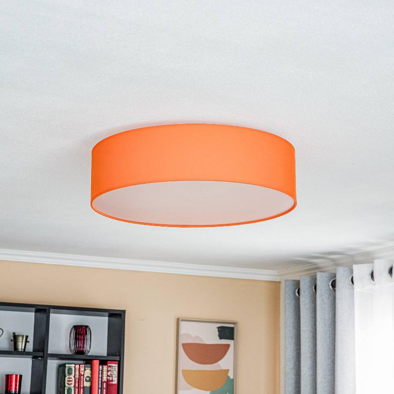 EULUNA ROLLER COUVERTURE, ABAT-JOUR EN TISSU ORANGE, Ø 50 CM