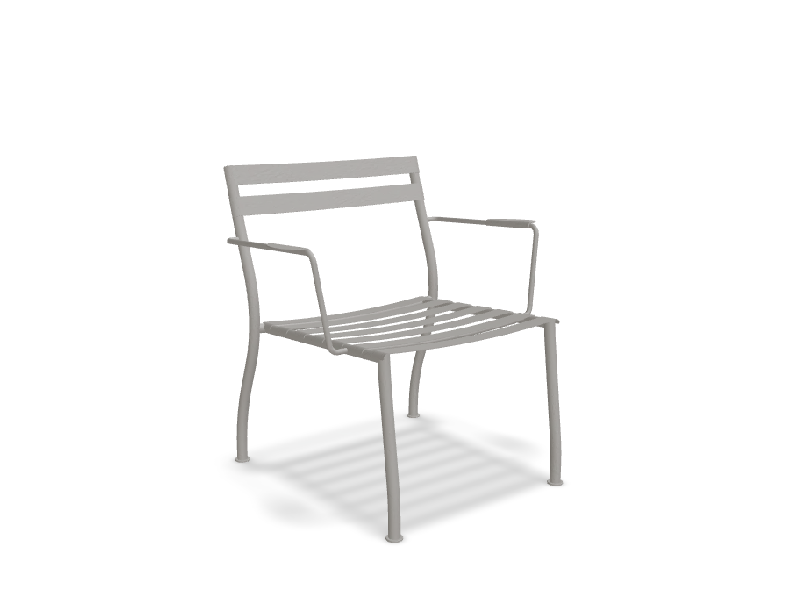 Fauteuil d'extérieur en métal FLANER - beige_0