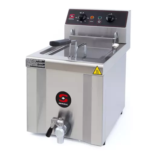 Friteuse FE-8 230/50-60/1-5130116 - 8 litres - Monophasé - Inox avec robinet de vidange_0