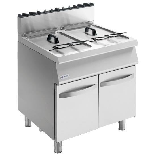 Friteuse gaz sur soubassement fermé avec 2 cuves 2x15 l puissance 2... - PMS78FRG15_0