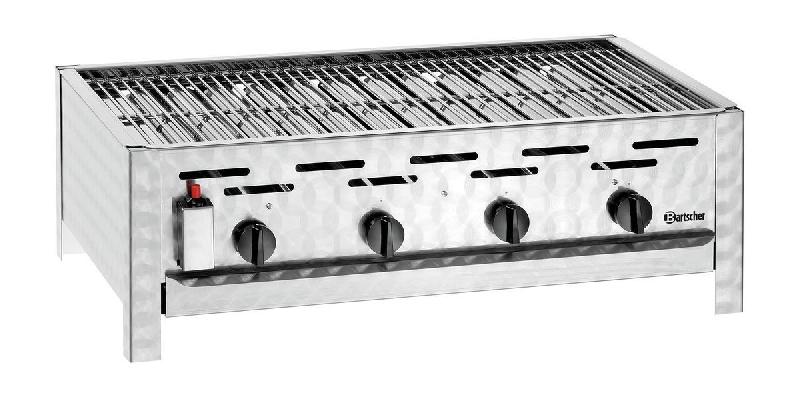 Gril table gaz combi TB1470R - 4 brûleurs en acier inoxydable - 14,7 kW - Marque BARTSCHER_0