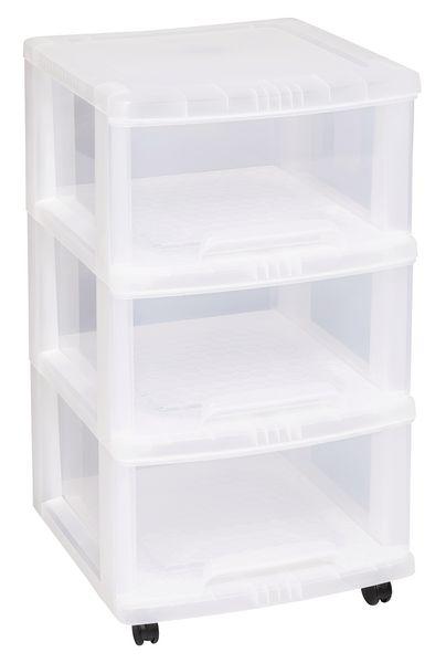 GUÉRIDON MÉDICAL EN PLASTIQUE 3 OU 5 TIROIRS