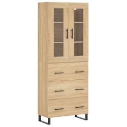 Helloshop26 - Buffet bahut commode armoire meuble de rangement organisateur cuisine salle de séjour salon haut sonoma 69,5 x 34 x 02_0034135 - 300021_0