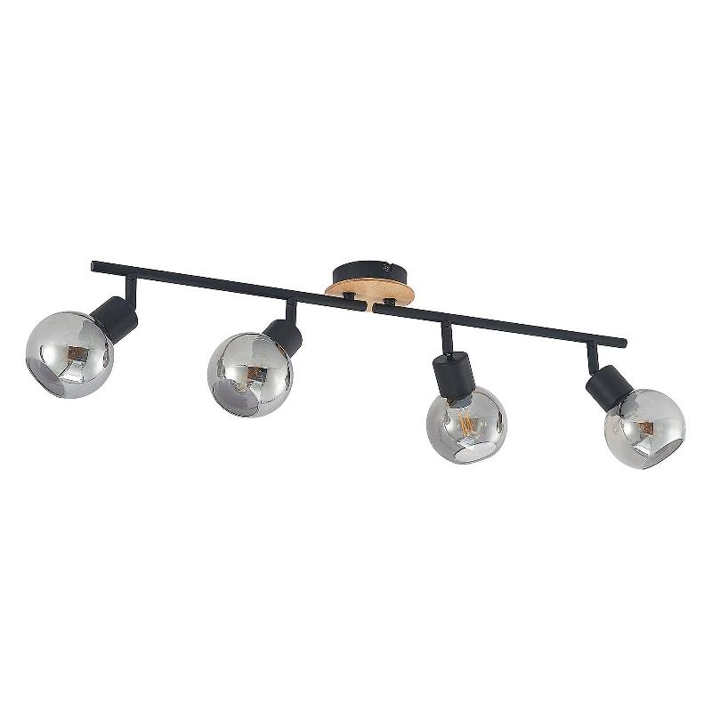 LINDBY ERIDIA SPOT PLAFOND, ÉLÉMENT BOIS, 4 LAMPES