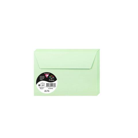 LOT DE 2 - PAQUET DE 20 ENVELOPPES POLLEN 114X162MM 120G/M2 - VERT