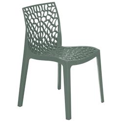 METRO PROFESSIONAL Chaise de terrasse Saphir, empilable, plastique, gris vert - vert plastique polypropylène 4337182242642_0