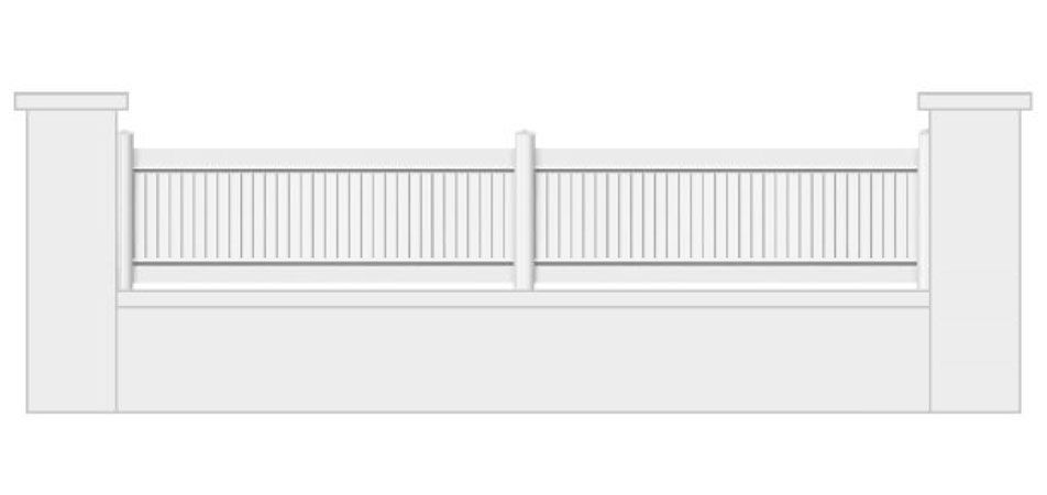 Monsigny - clôtures en plastique - cofreco - longueur : 1,95 m (entre les poteaux pvc)_0
