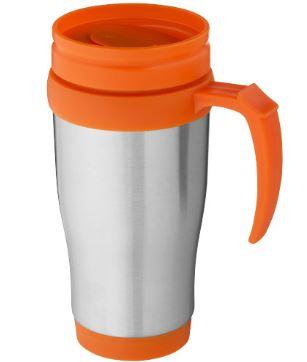 Mug isotherme Sanibel 400ml - double paroi avec couvercle à visser et fermeture coulissante - sans BPA_0