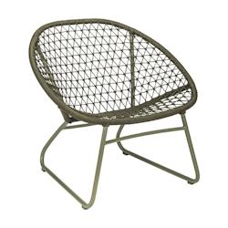 Now's Home - Fauteuil Lounge Outdoor Bao Bao Tresse - Vert Olive   75x71.5x72.5cm - 3256390228129_0