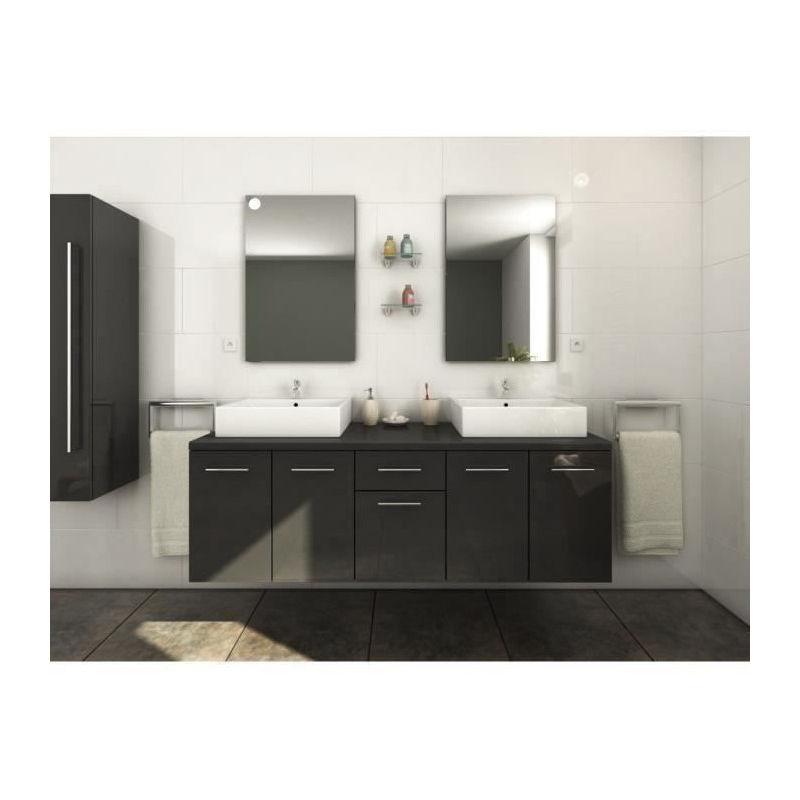 Olga Ensemble Salle De Bain Double Vasque L 150 Cm Avec Miroir