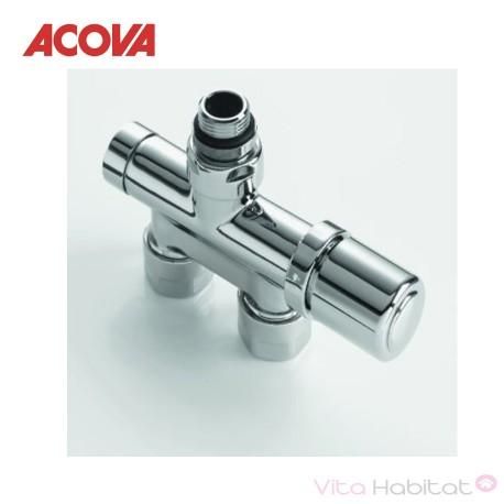 PACK ROBINETTERIE THERMOSTATISABLE MONOPOINT MONOTUBE / BITUBE DROIT CHROMÉ - ACOVA 841248