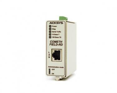 Passerelle série monovoie RS232/RS422/RS485 vers Ethernet TCP/IP, format Rail DIN - Référence: COMETH-FIELD-RD_0