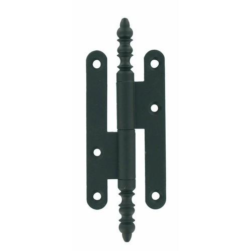 PAUMELLE À VASE RUSTIQUE - PORTE BOIS - FER NOIR - 140X60 MM - GAUCHE QUESDEVILLE